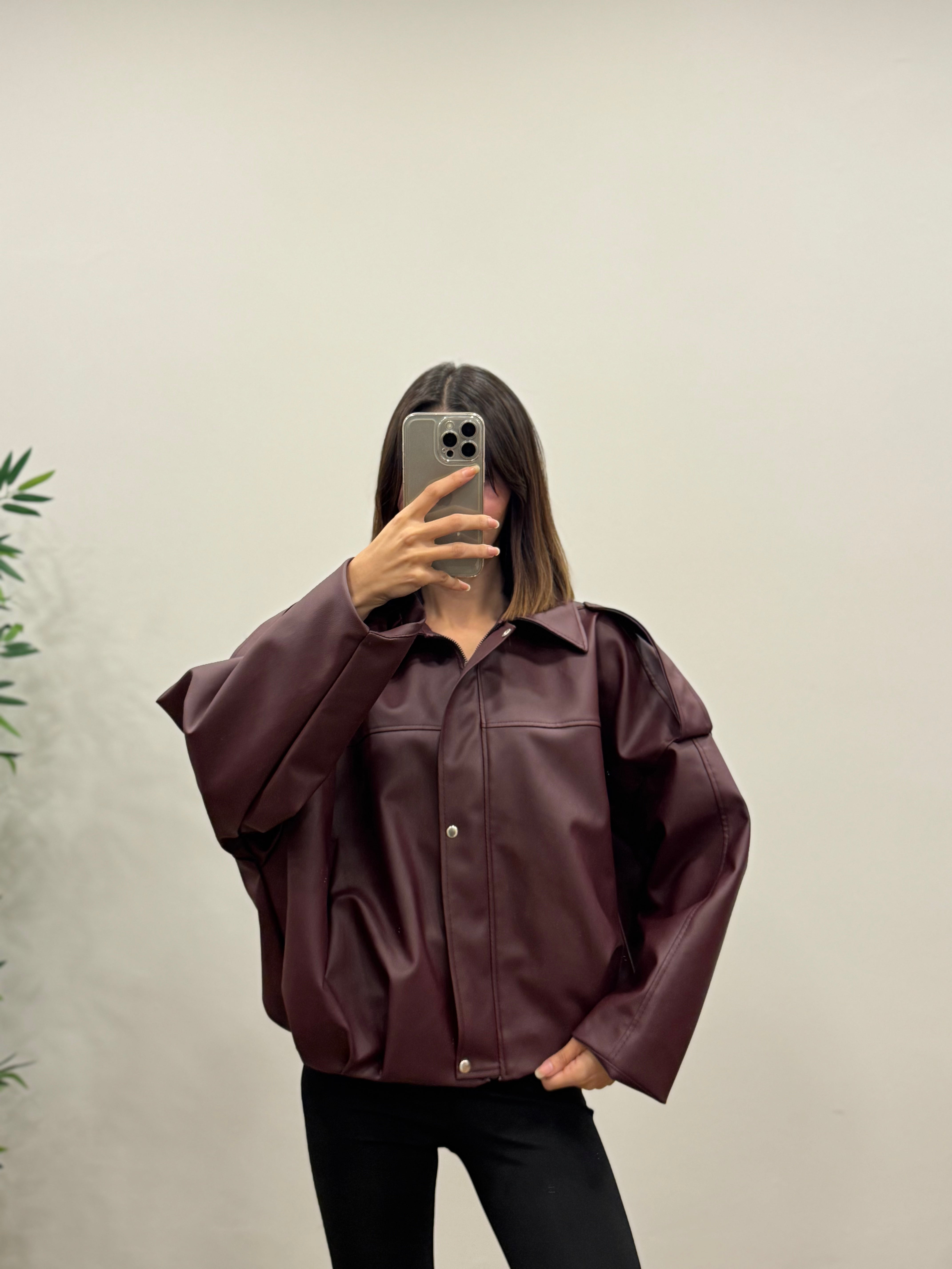 Harley Bordo Deri Ceket