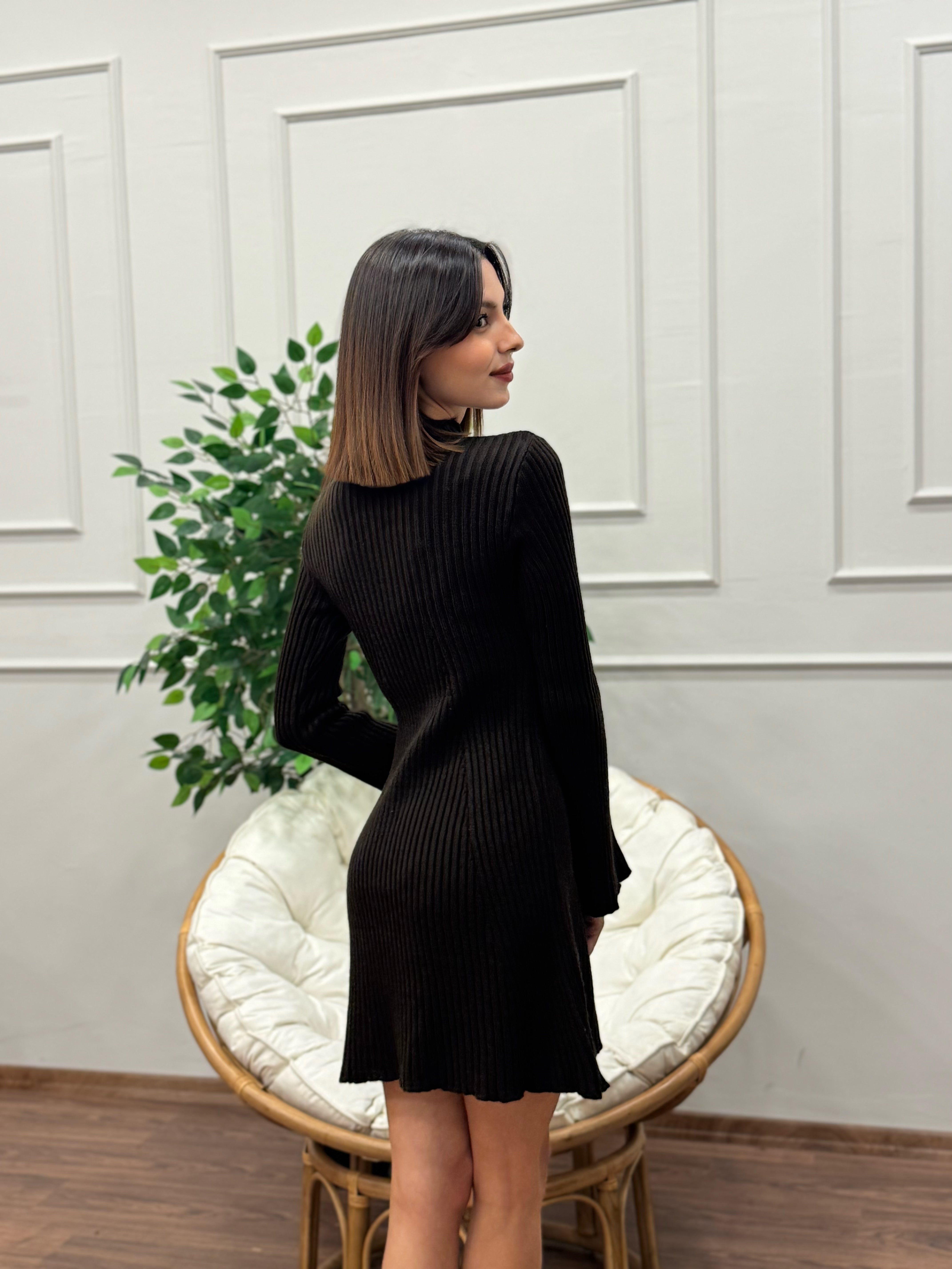 Triko İspanyol Pinterest Kahverengi Elbise