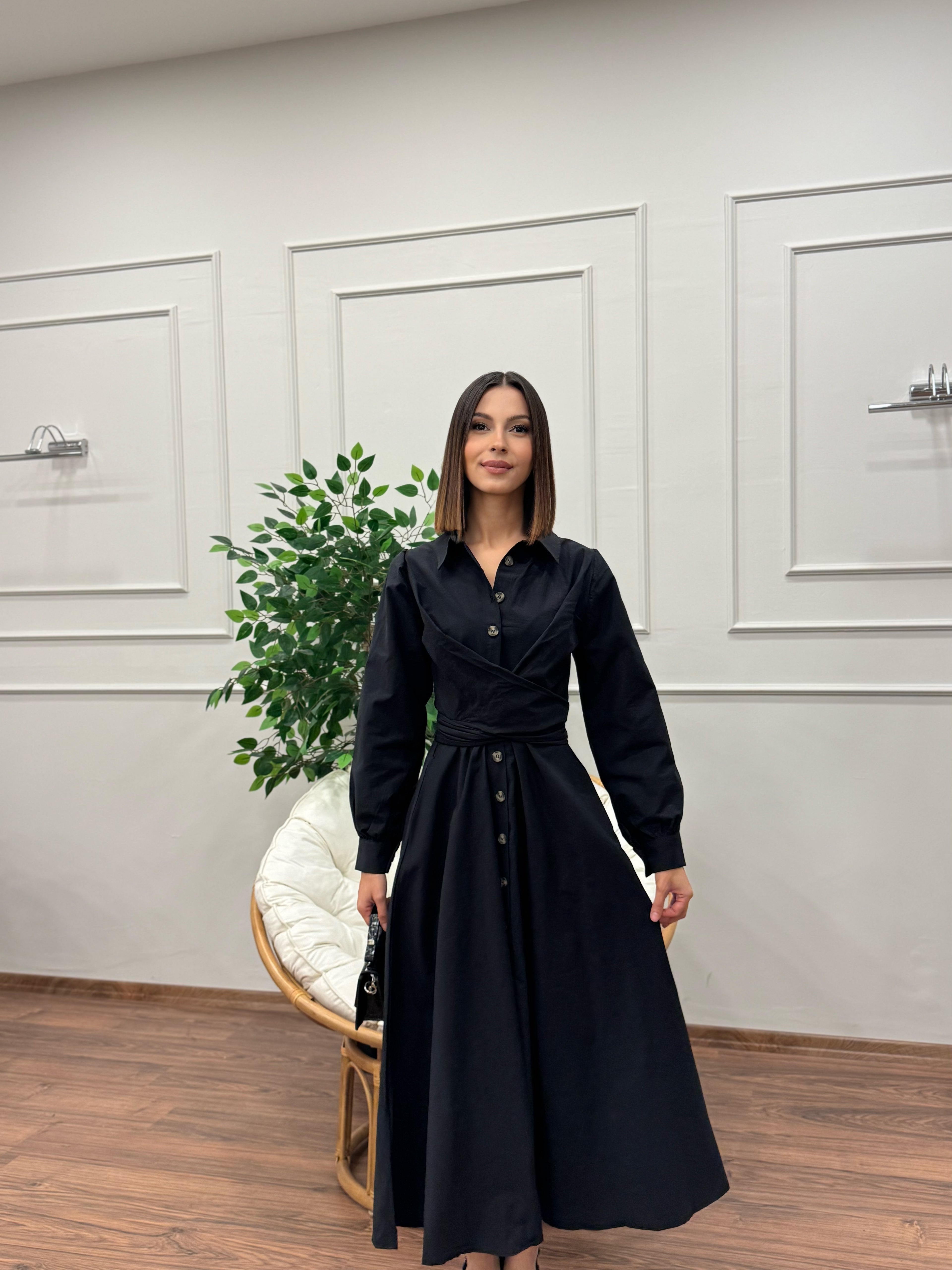 Davina Belden Bağlama Detay Elbise