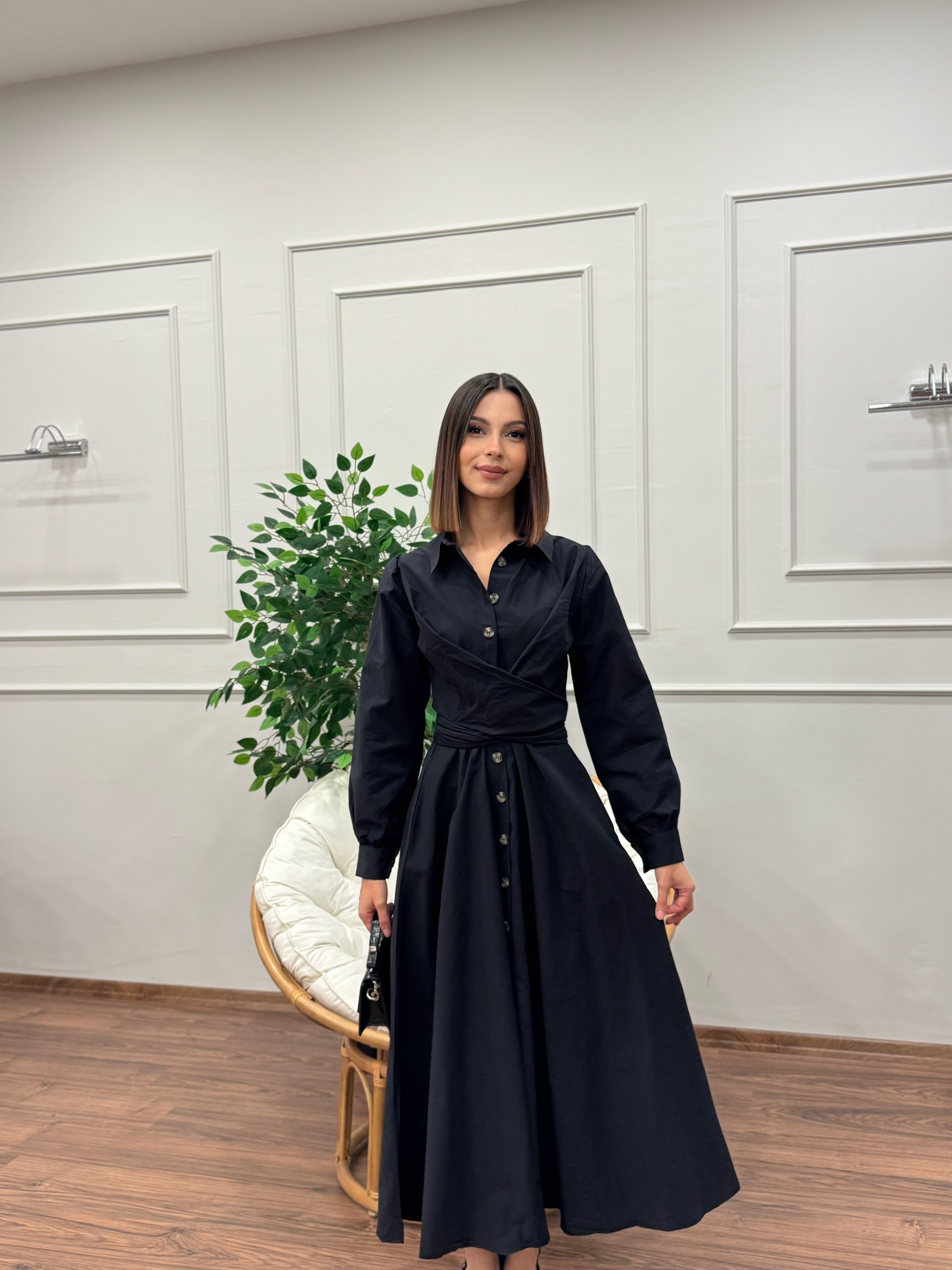 Davina Belden Bağlama Detay Elbise