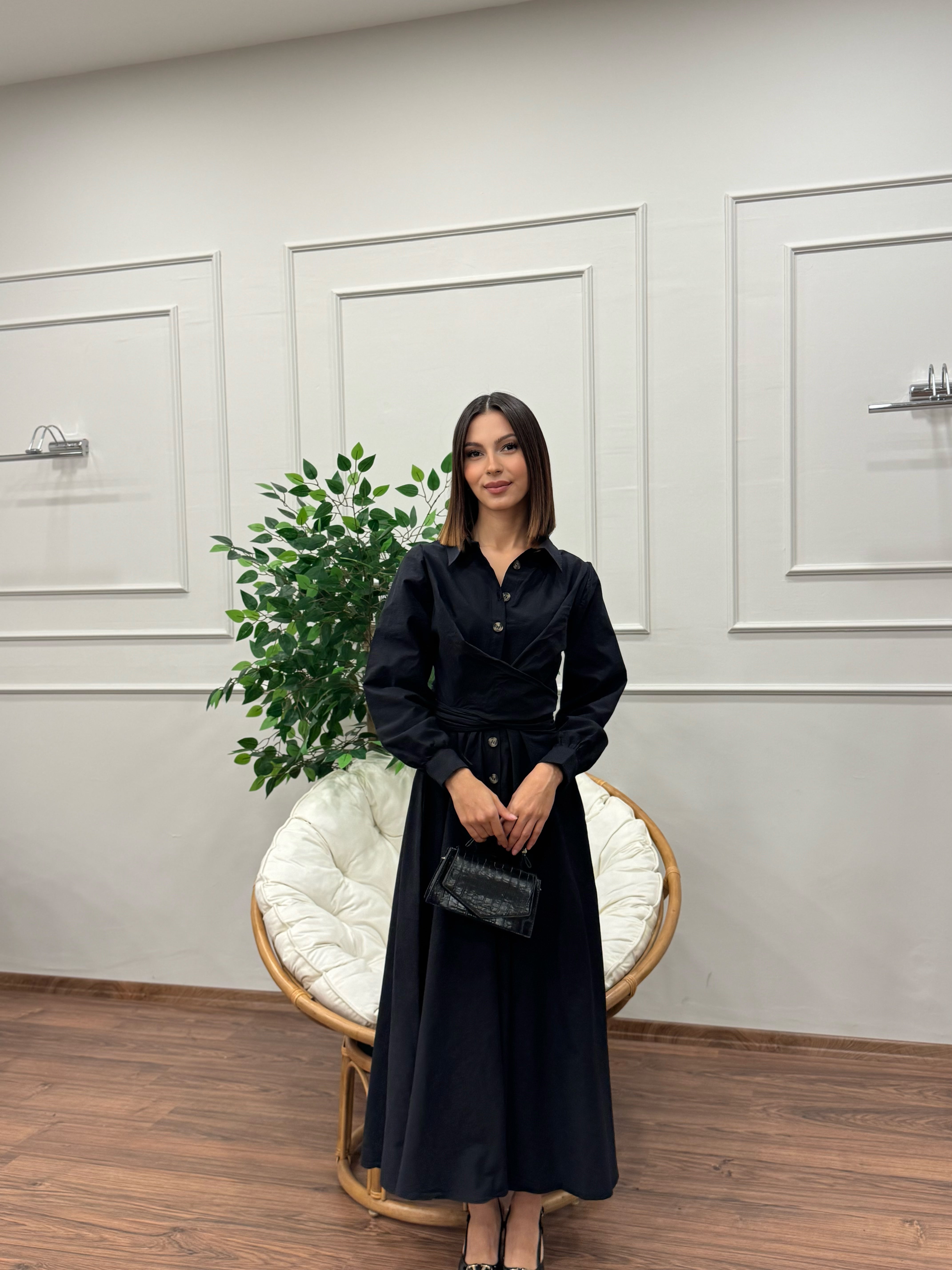 Davina Belden Bağlama Detay Elbise