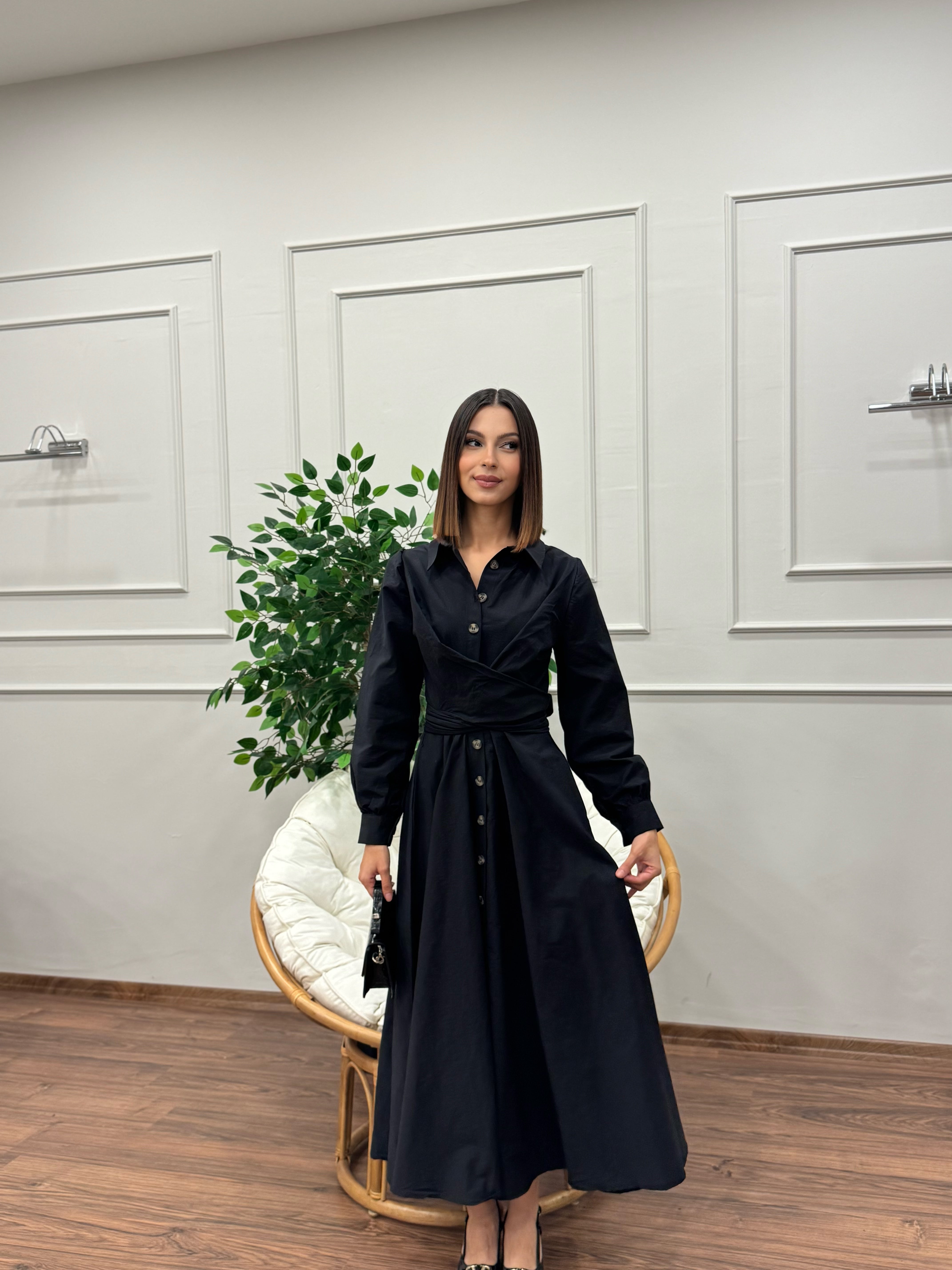 Davina Belden Bağlama Detay Elbise