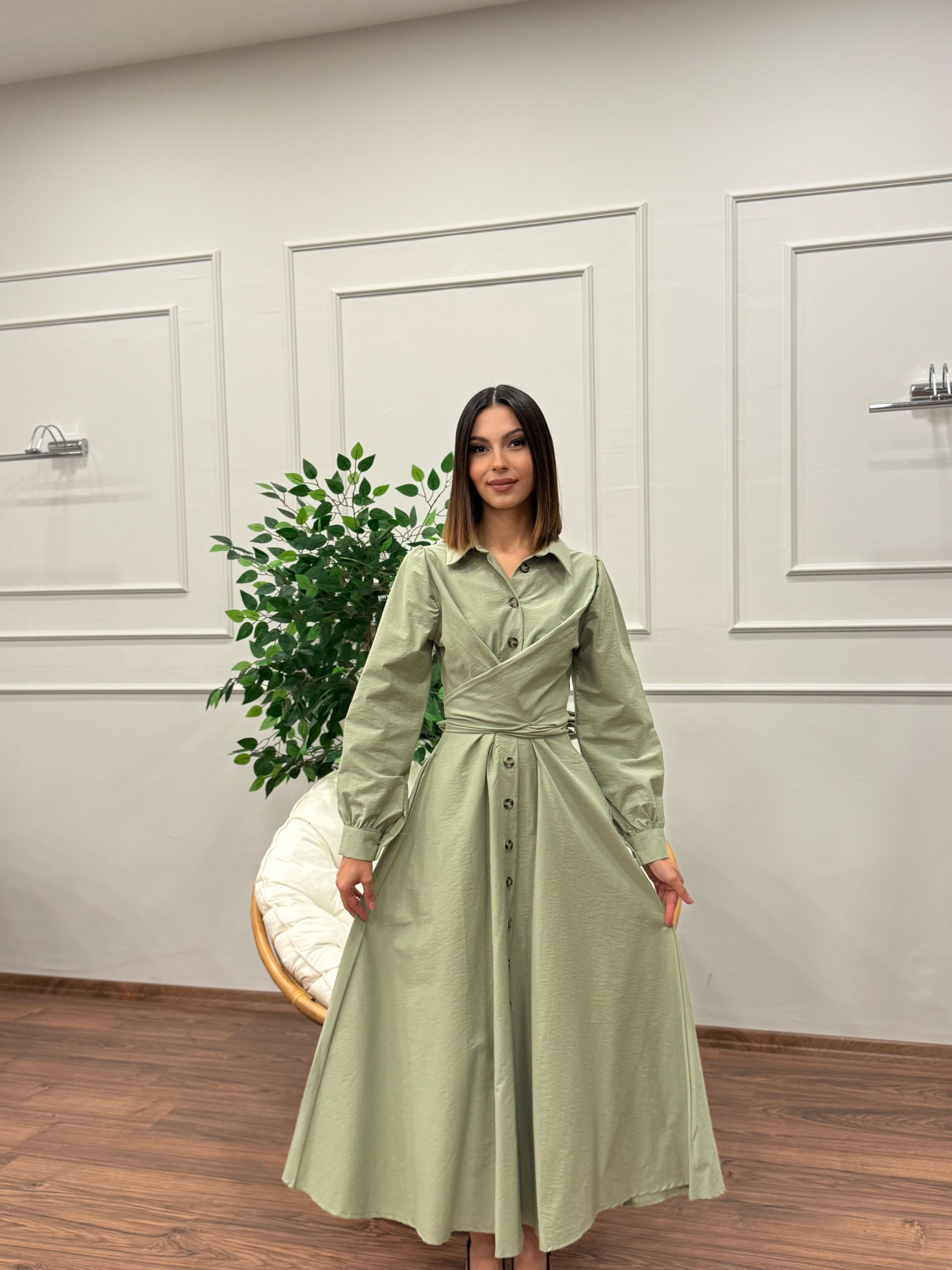 Davina Belden Bağlama Detay Elbise