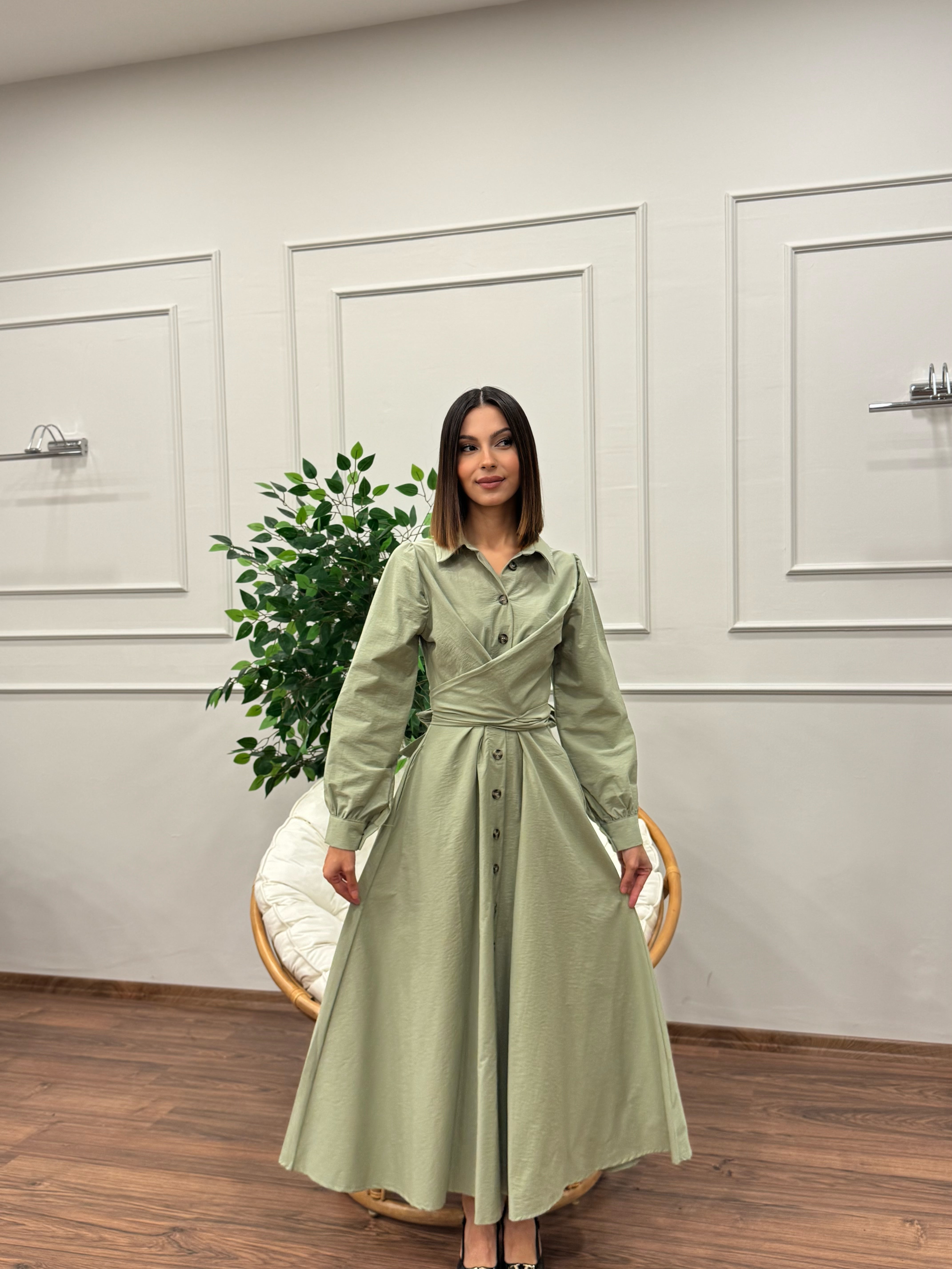 Davina Belden Bağlama Detay Elbise