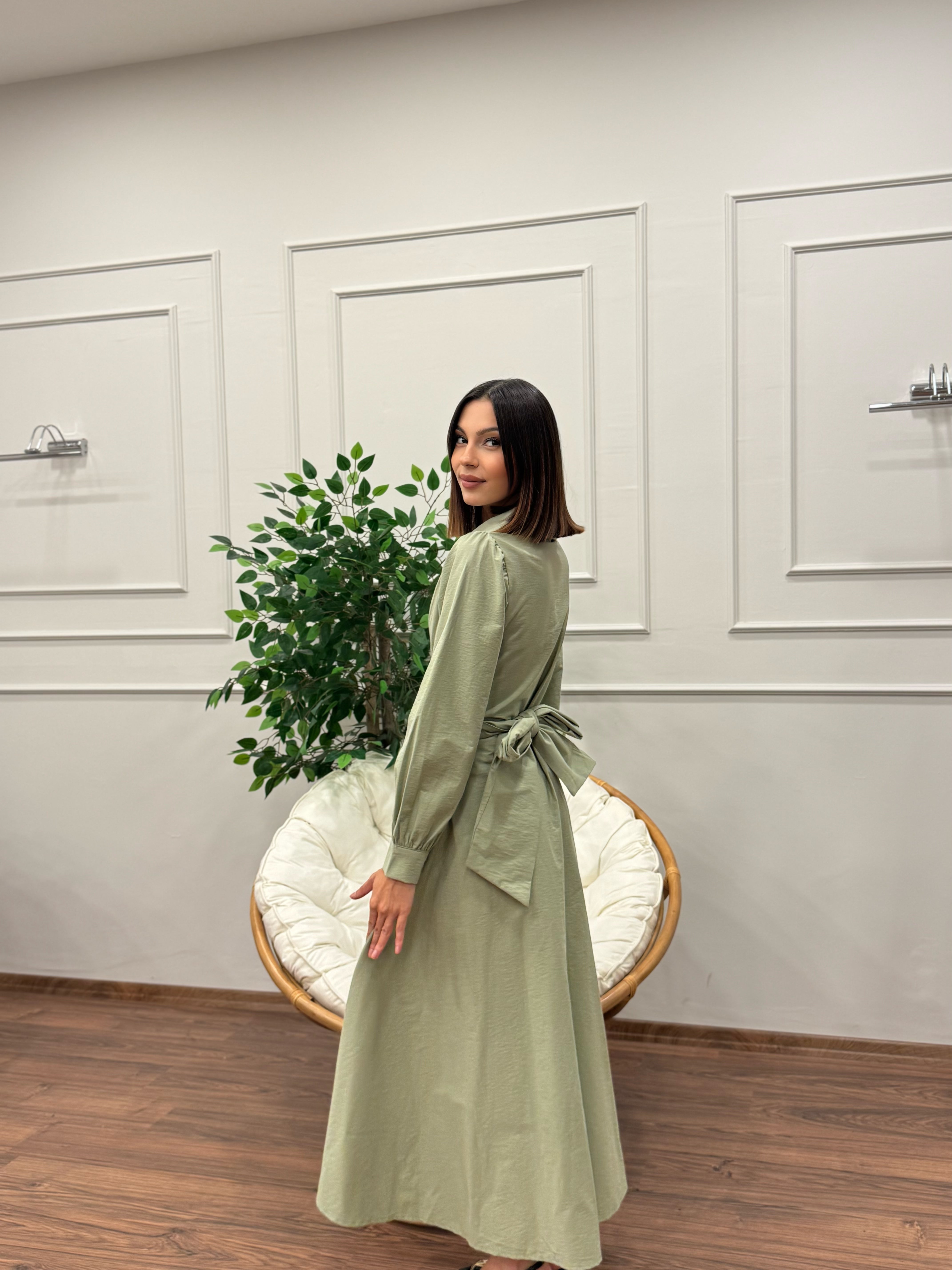 Davina Belden Bağlama Detay Elbise