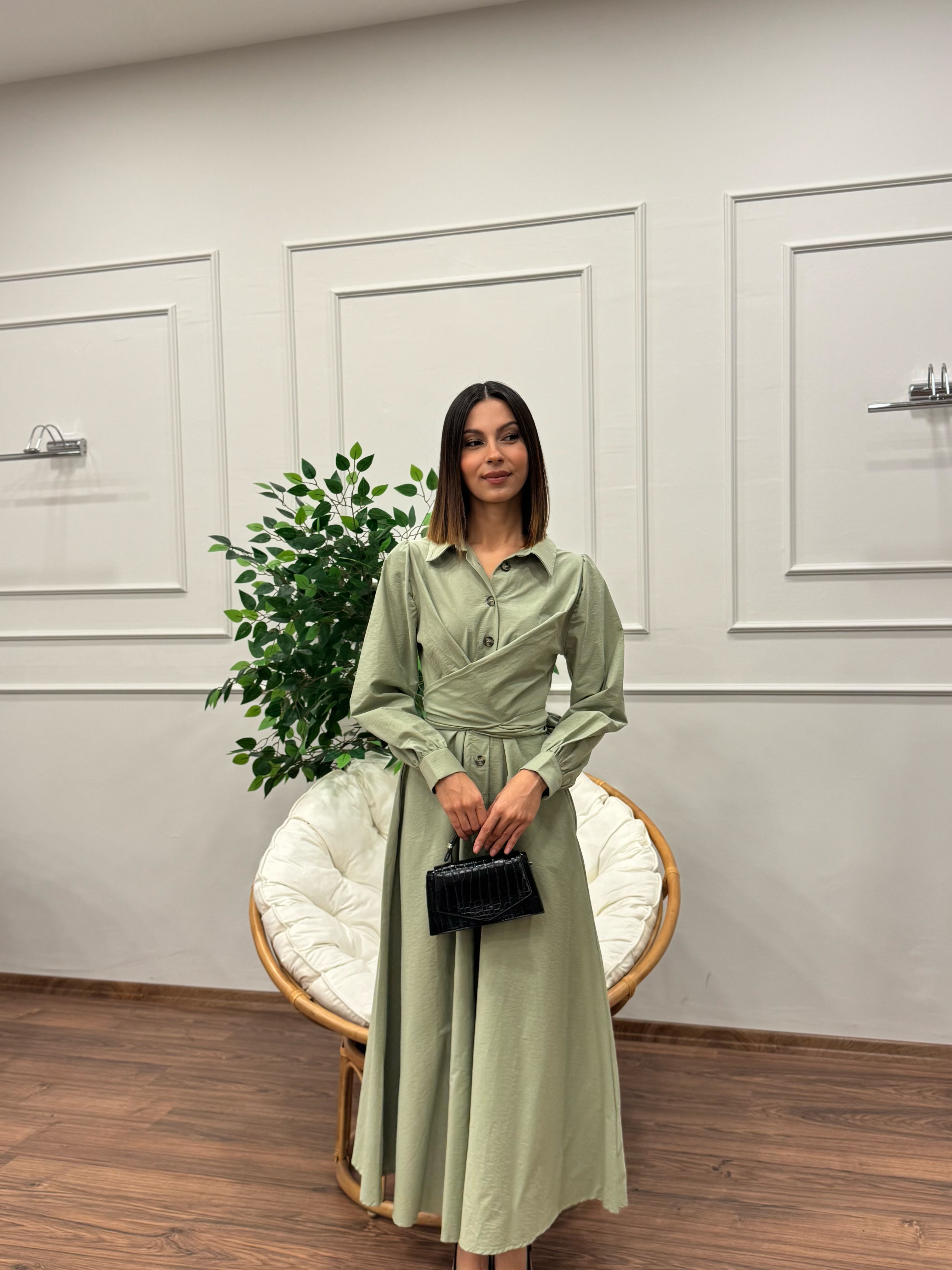 Davina Belden Bağlama Detay Elbise