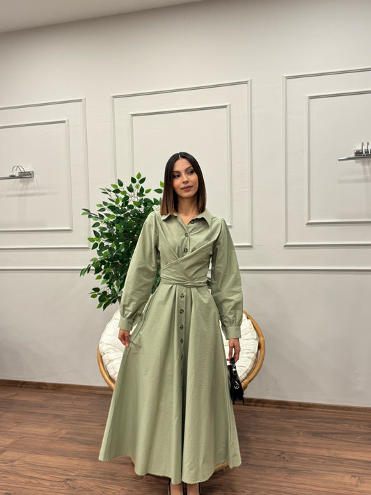 Davina Belden Bağlama Detay Elbise