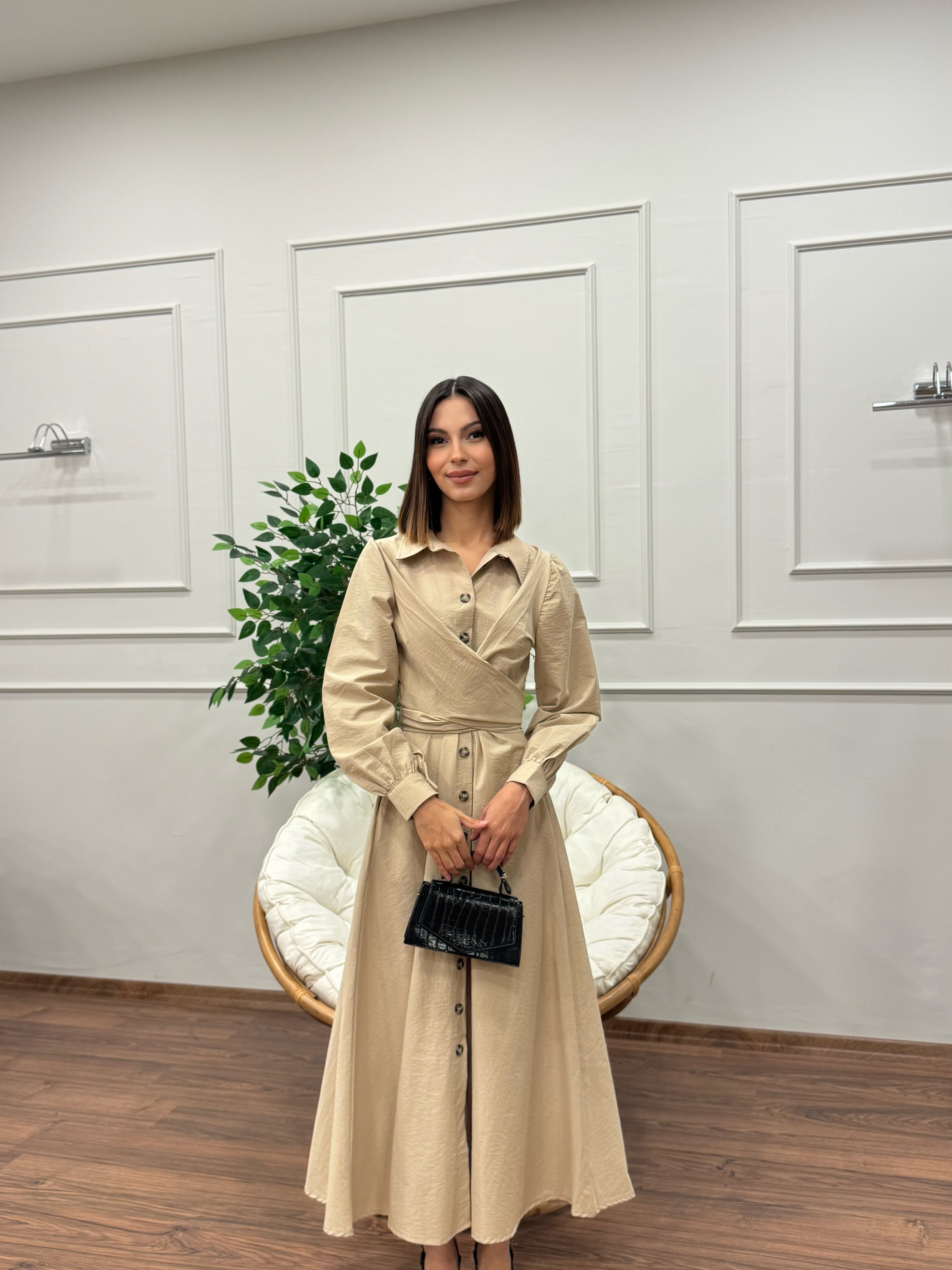 Davina Belden Bağlama Detay Elbise