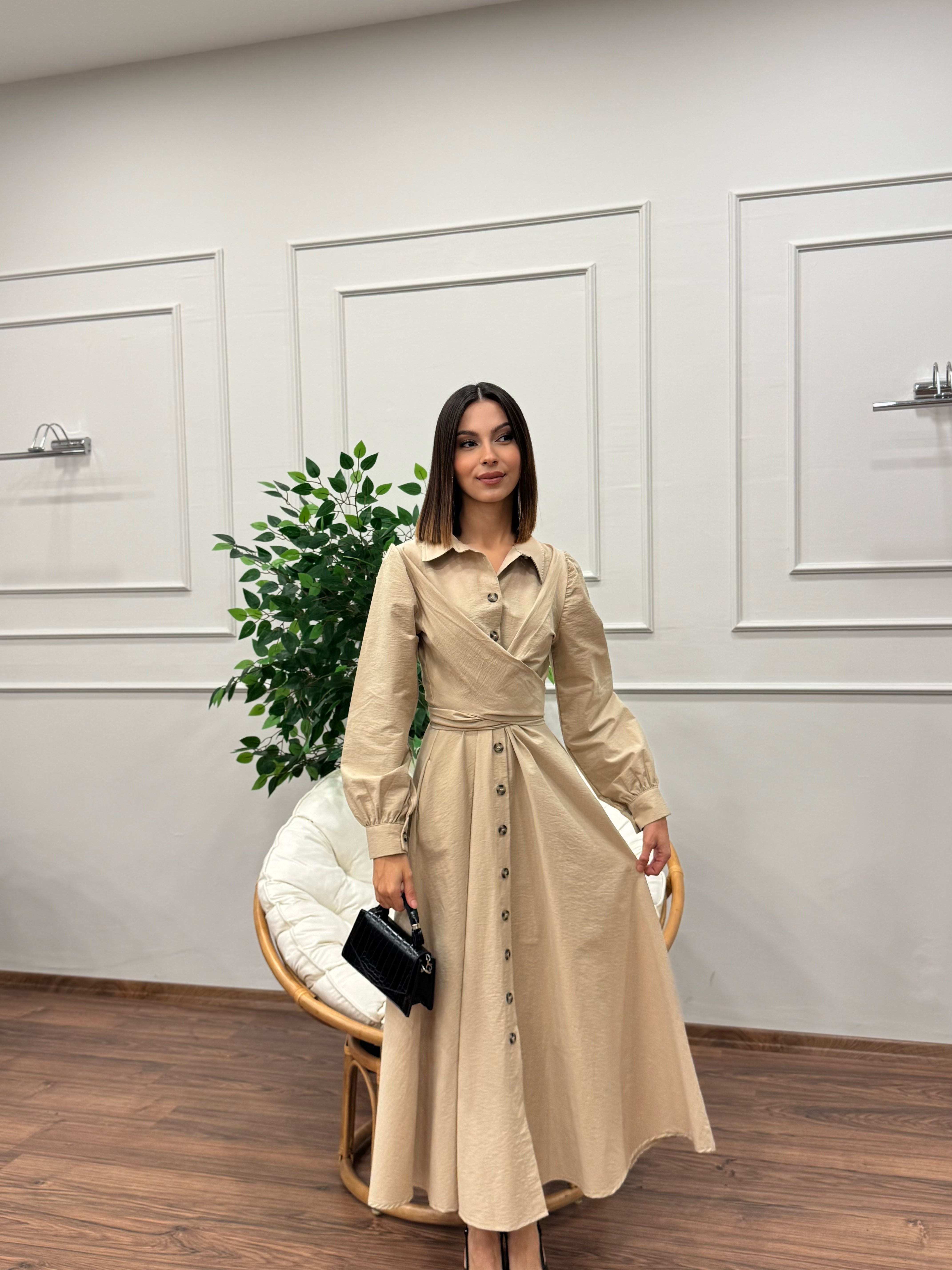 Davina Belden Bağlama Detay Elbise