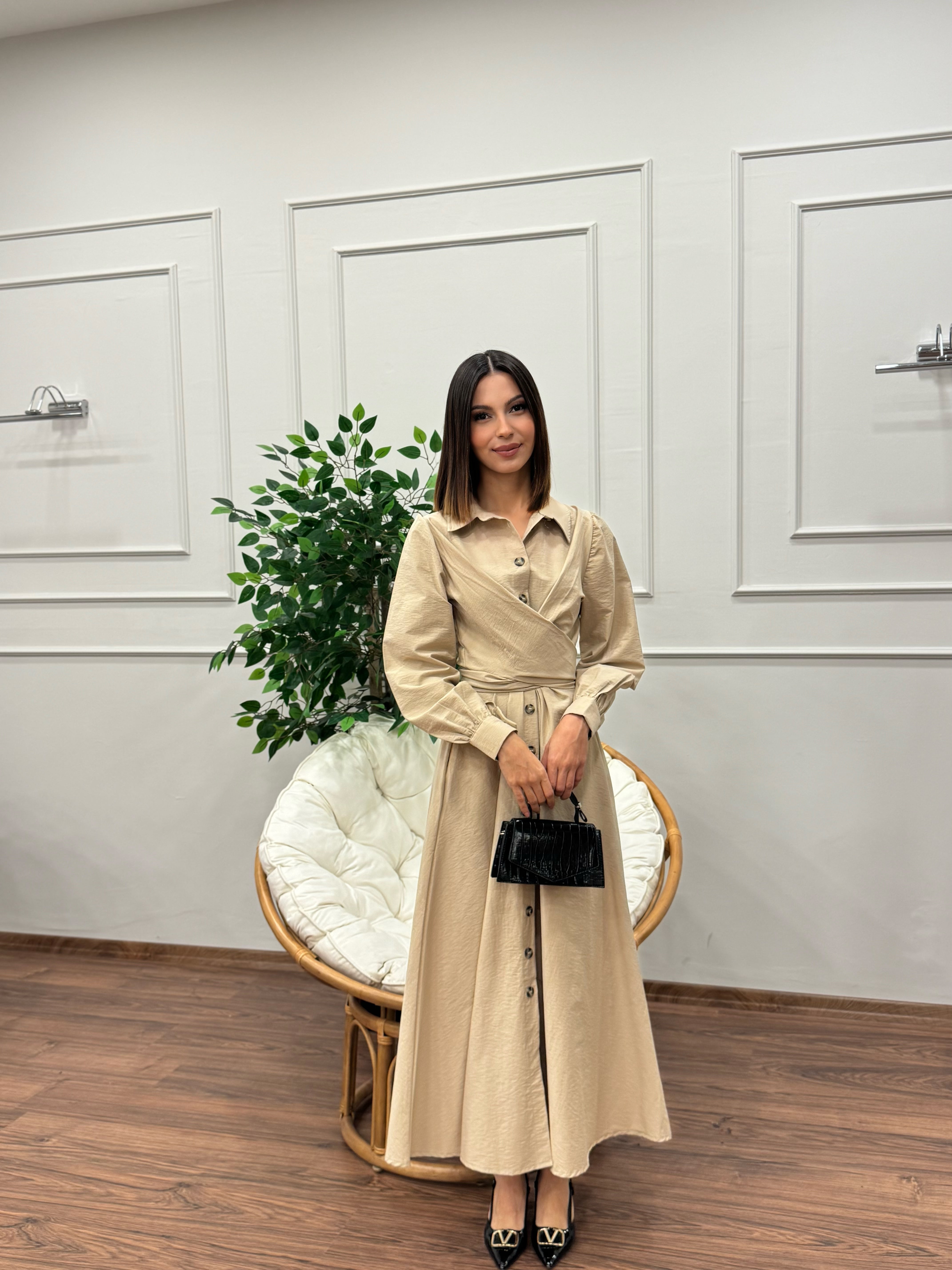 Davina Belden Bağlama Detay Elbise