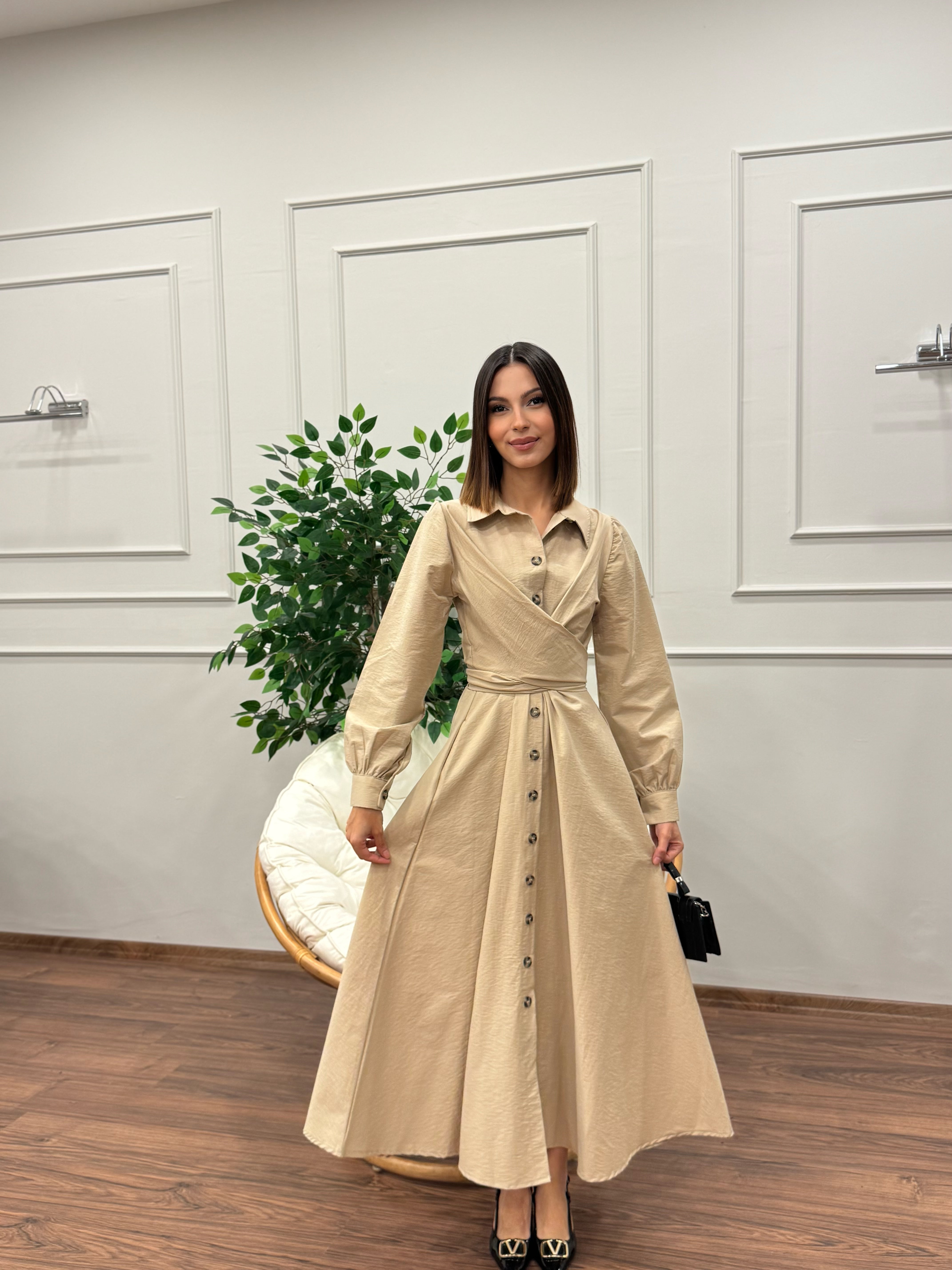 Davina Belden Bağlama Detay Elbise