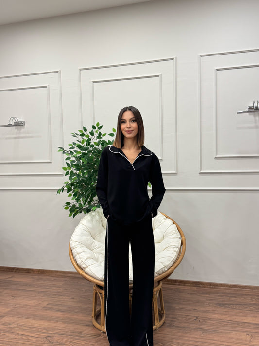 Safir Modal Kumaş Siyah Takım