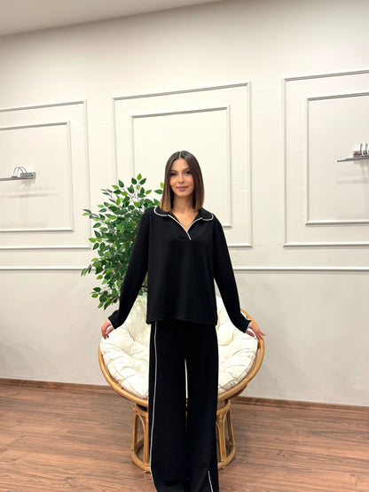 Safir Modal Kumaş Siyah Takım