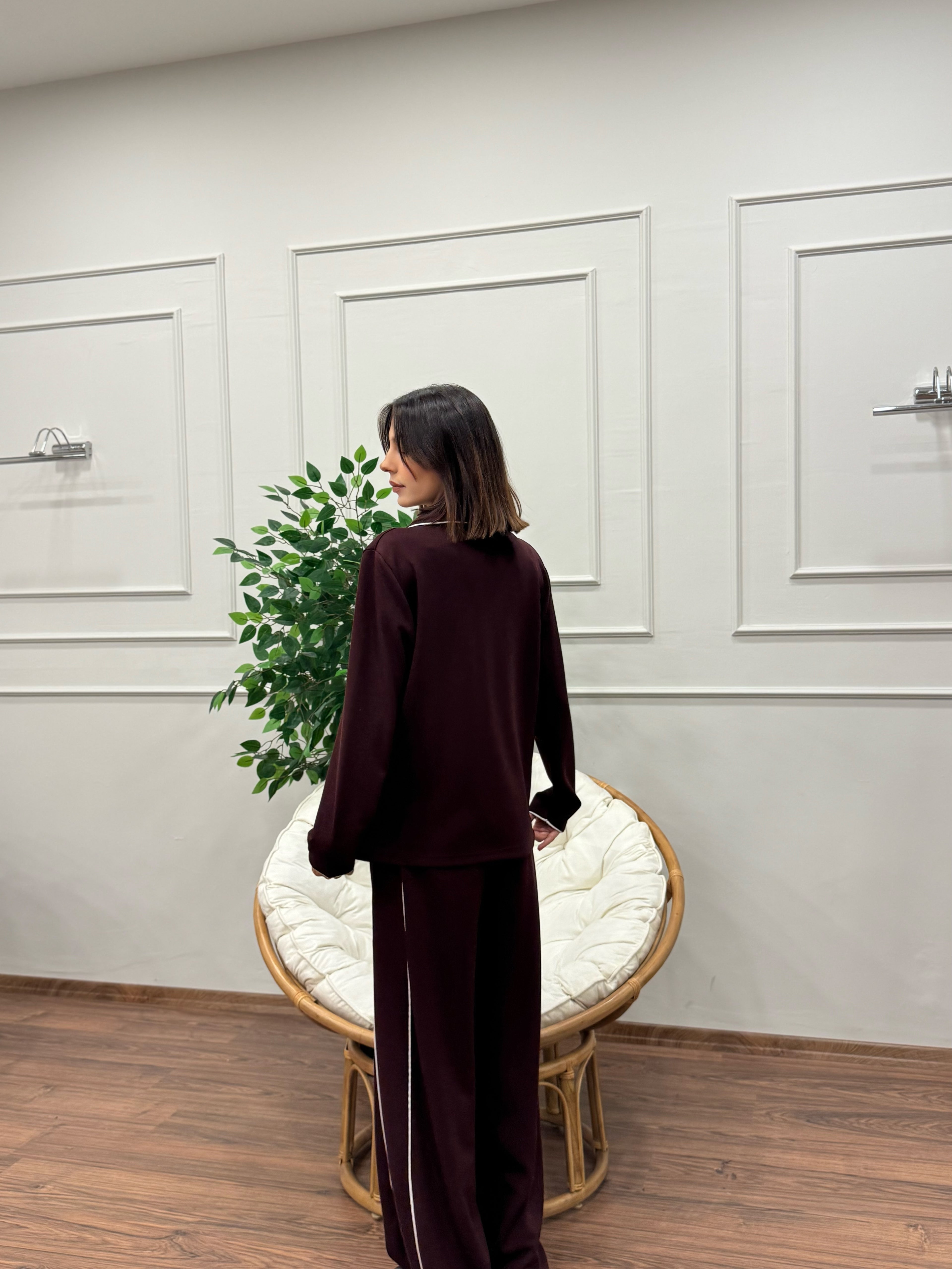 Safir Modal Kumaş Bordo Takım