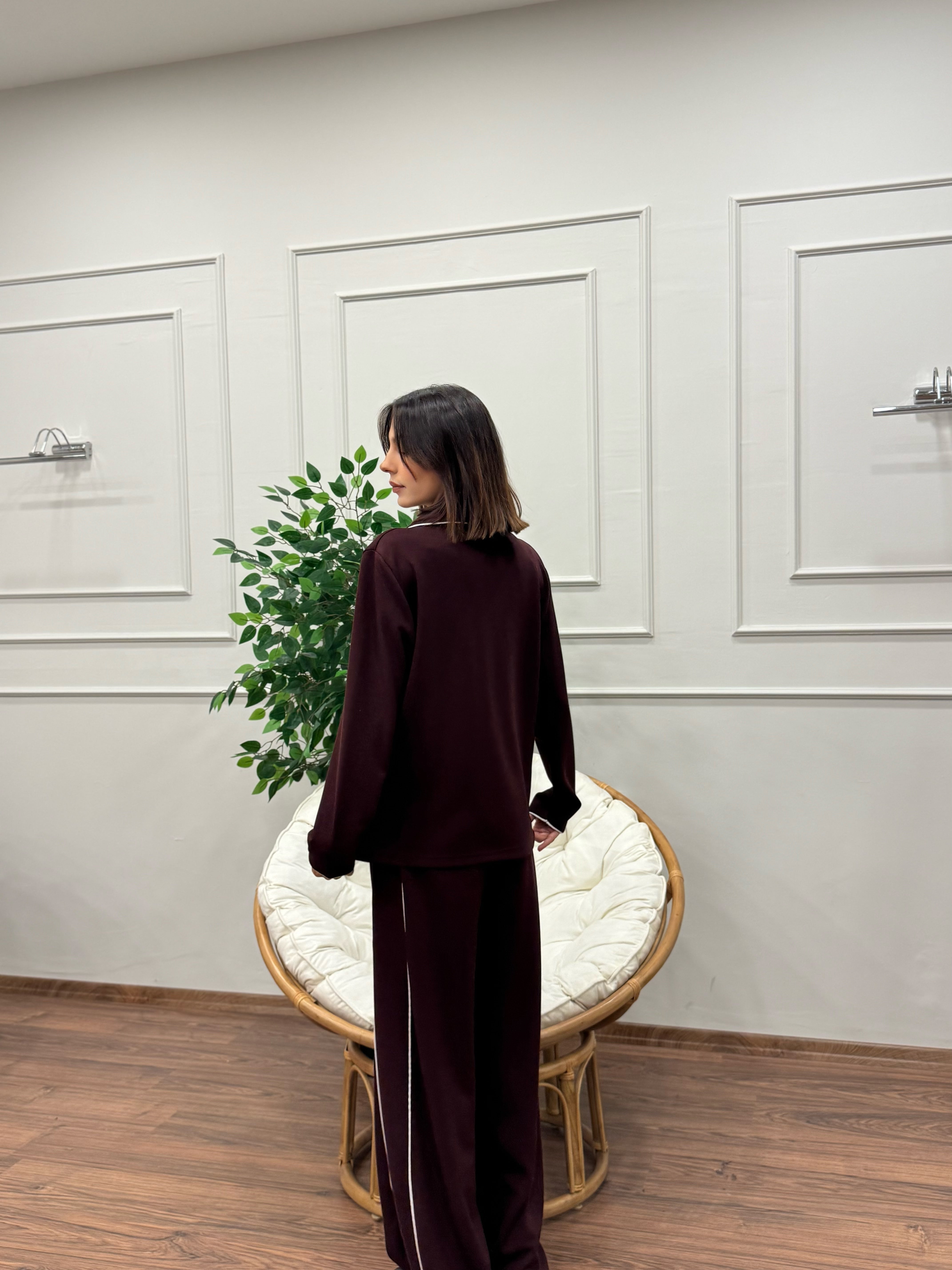 Safir Modal Kumaş Bordo Takım