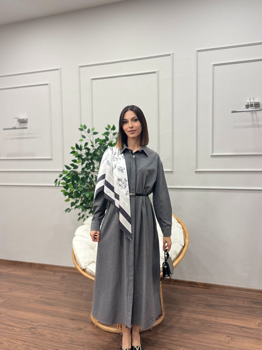 Ola Tasarım Kemerli Elbise