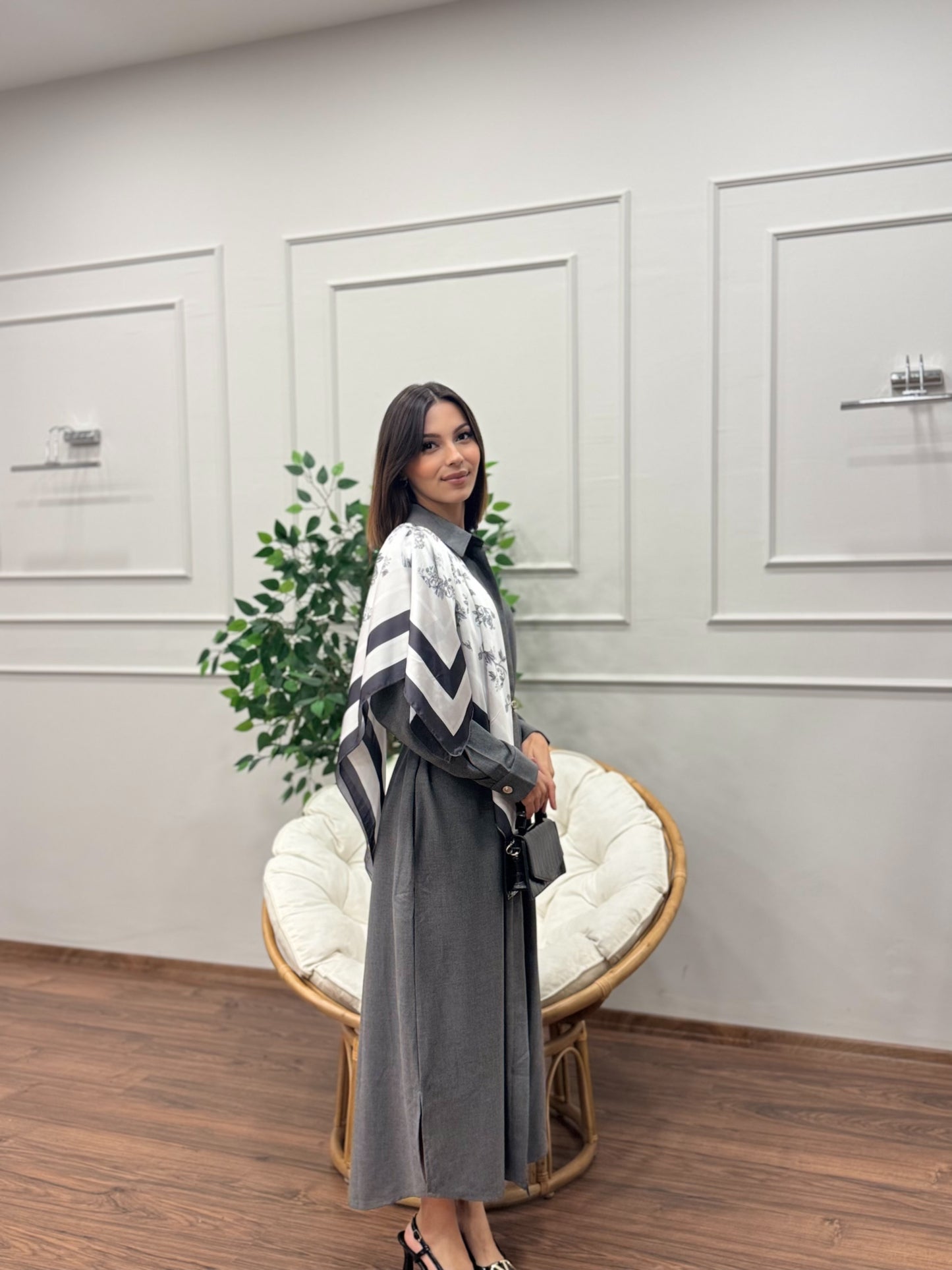 Ola Tasarım Kemerli Elbise