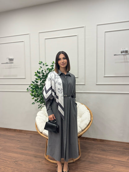 Ola Tasarım Kemerli Elbise