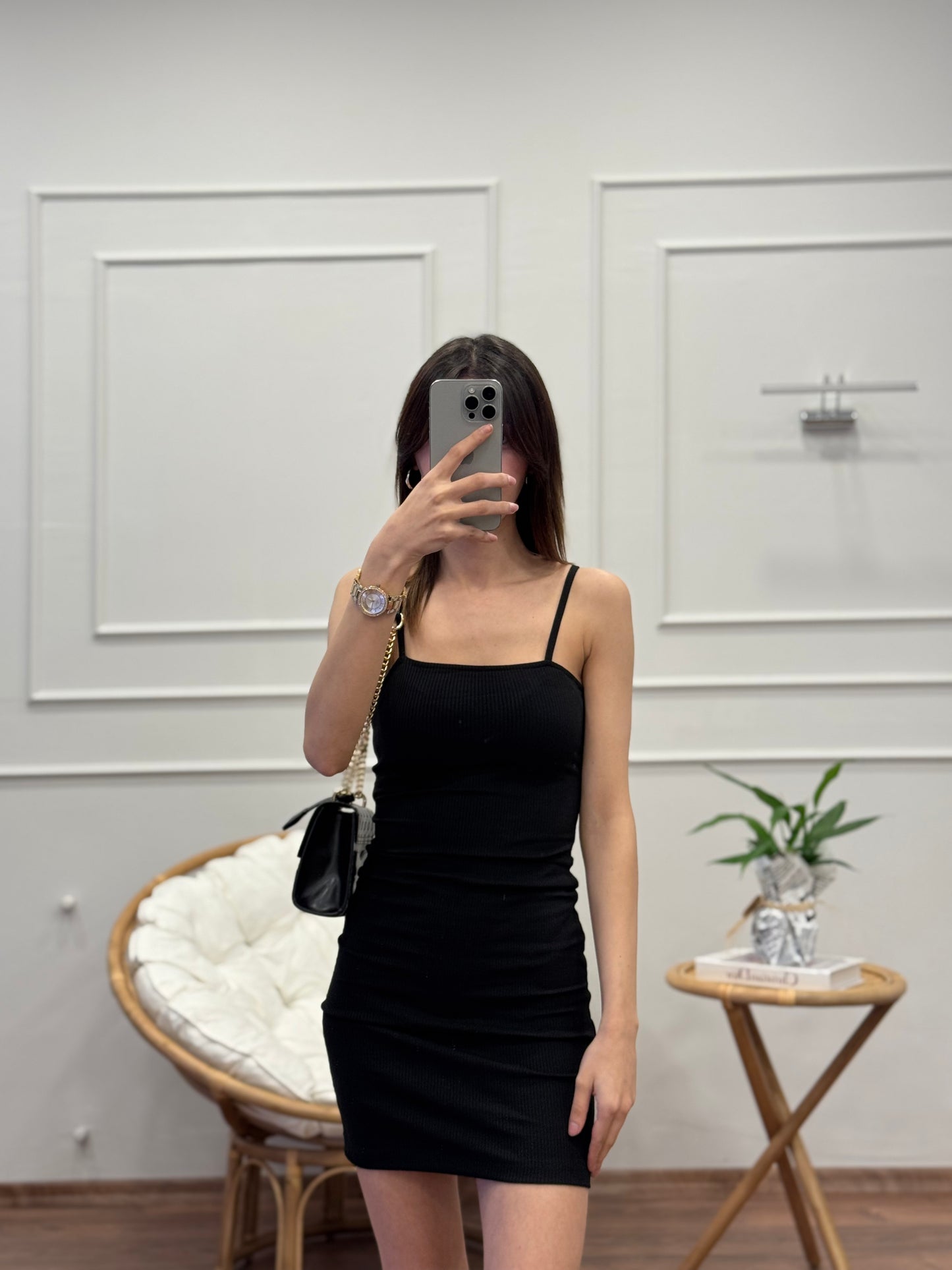 İp Askı Mini Elbise