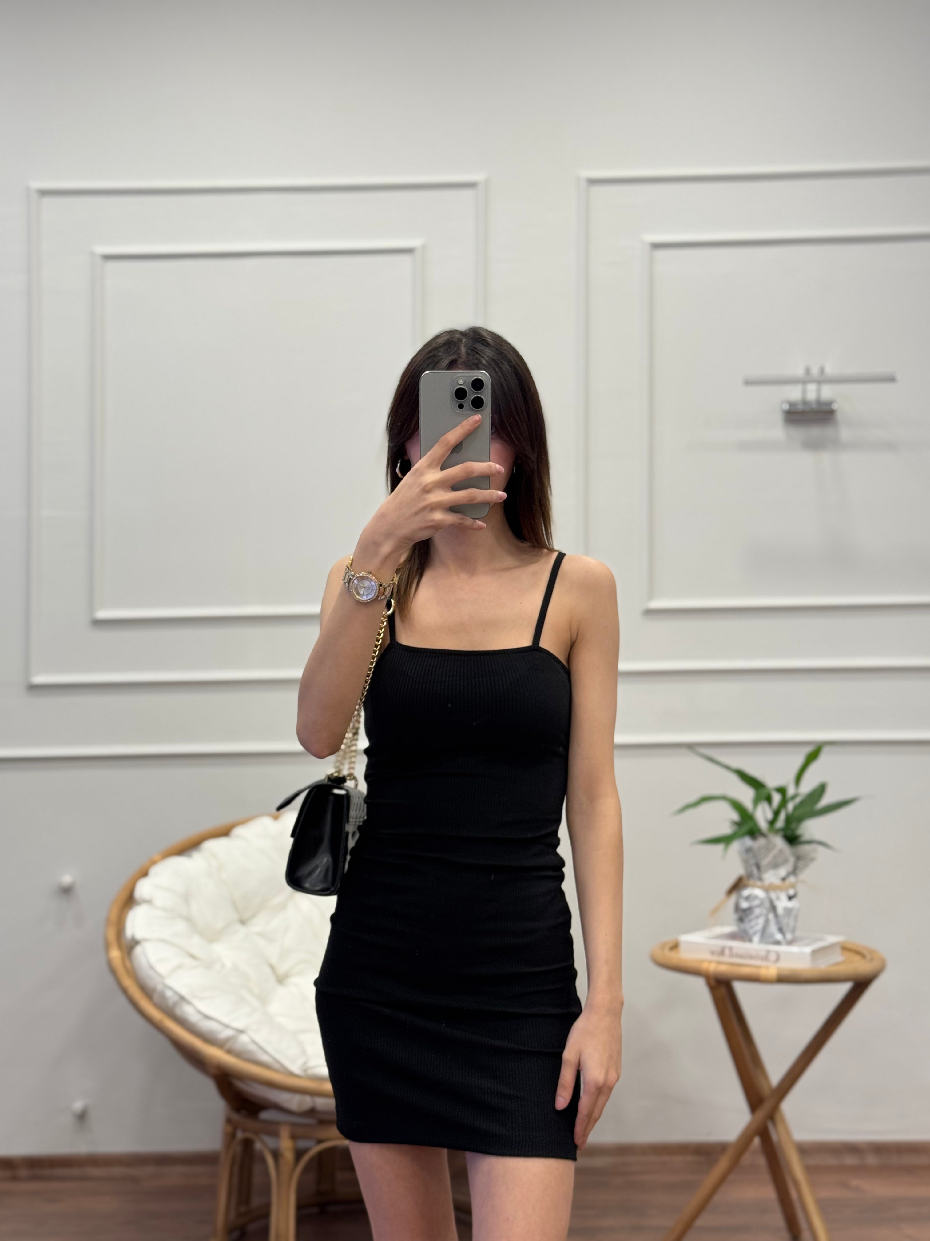 İp Askı Mini Elbise