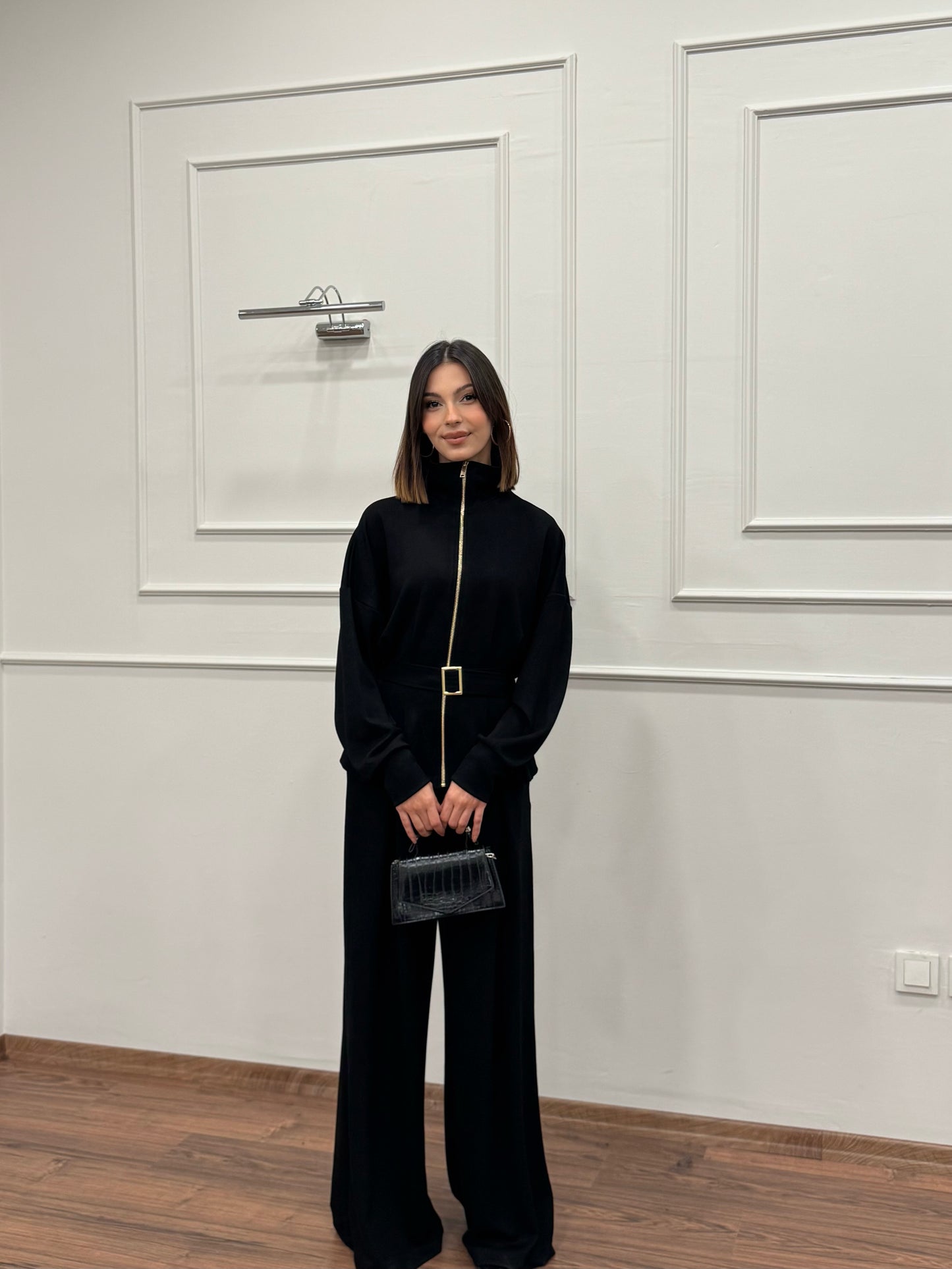 Alya Siyah Ceket Pantolon Takım