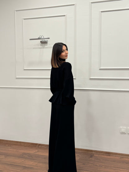 Alya Siyah Ceket Pantolon Takım