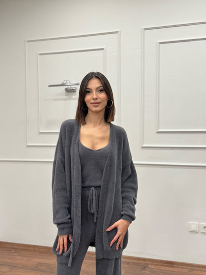 Moon 3lü Gri Takım