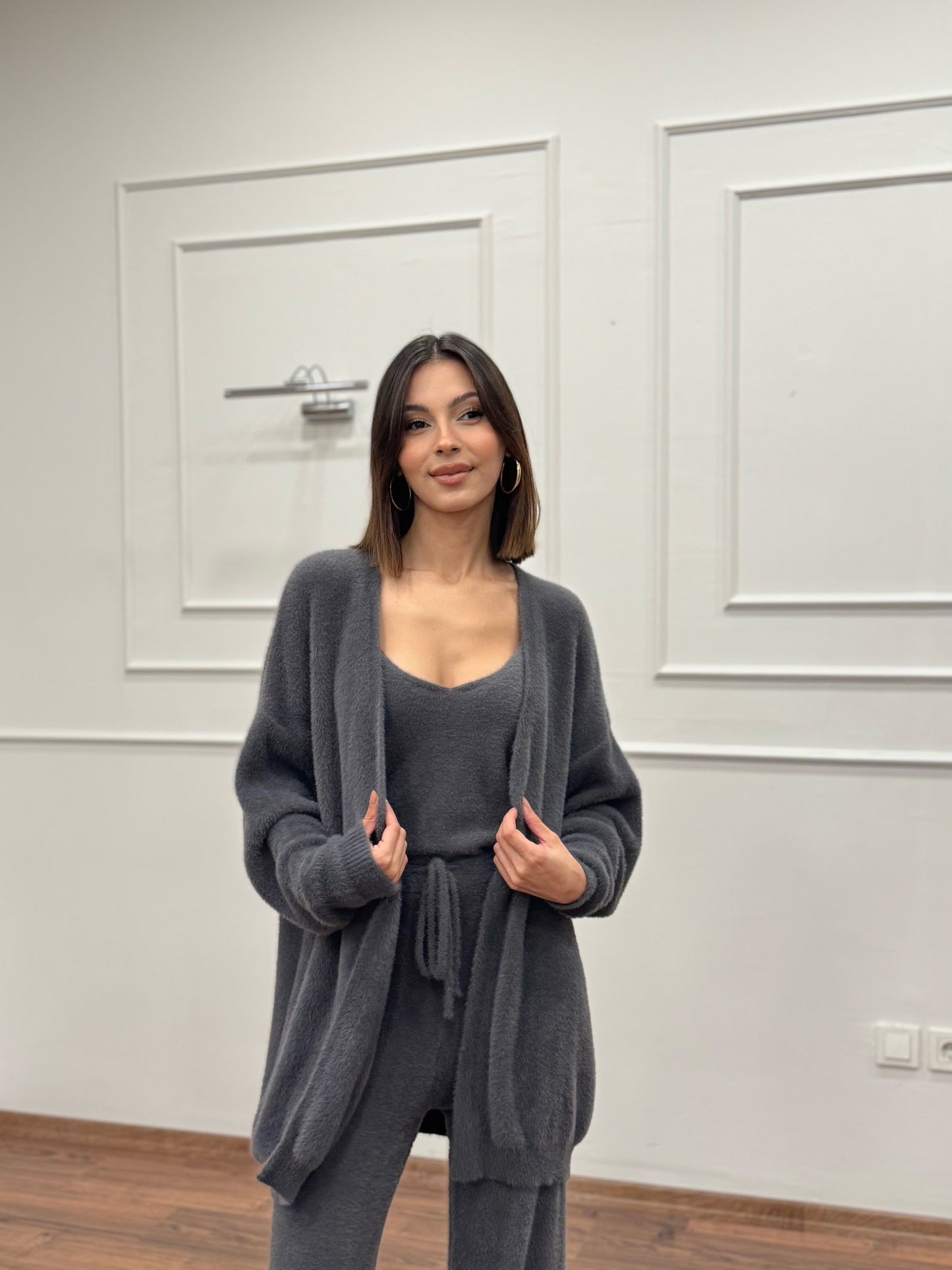 Moon 3lü Gri Takım