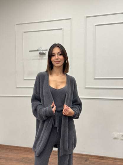 Moon 3lü Gri Takım