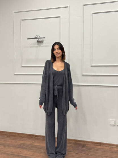 Moon 3lü Gri Takım