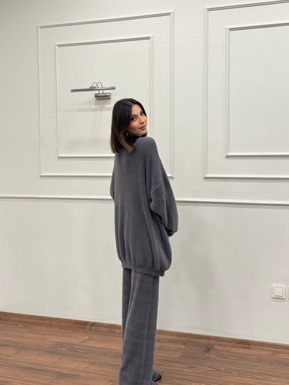 Moon 3lü Gri Takım