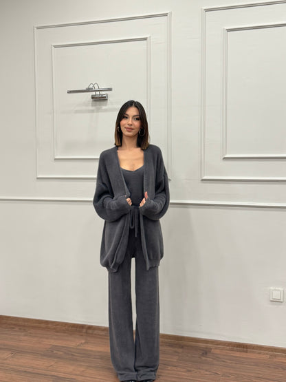 Moon 3lü Gri Takım