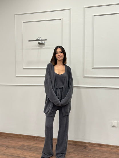 Moon 3lü Gri Takım