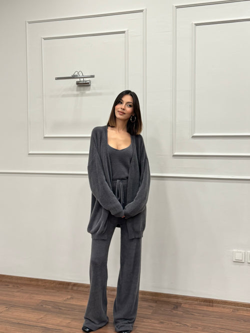 Moon 3lü Gri Takım