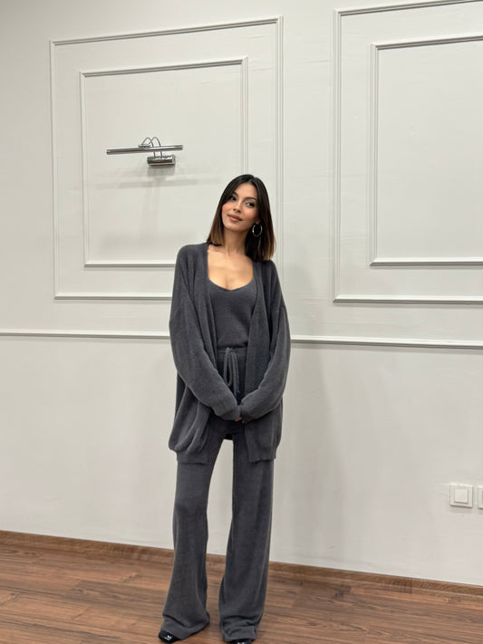 Moon 3lü Gri Takım