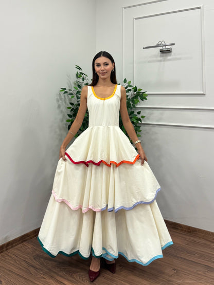 Ophalie Volanlı Elbise