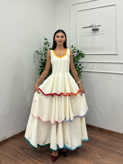 Ophalie Volanlı Elbise