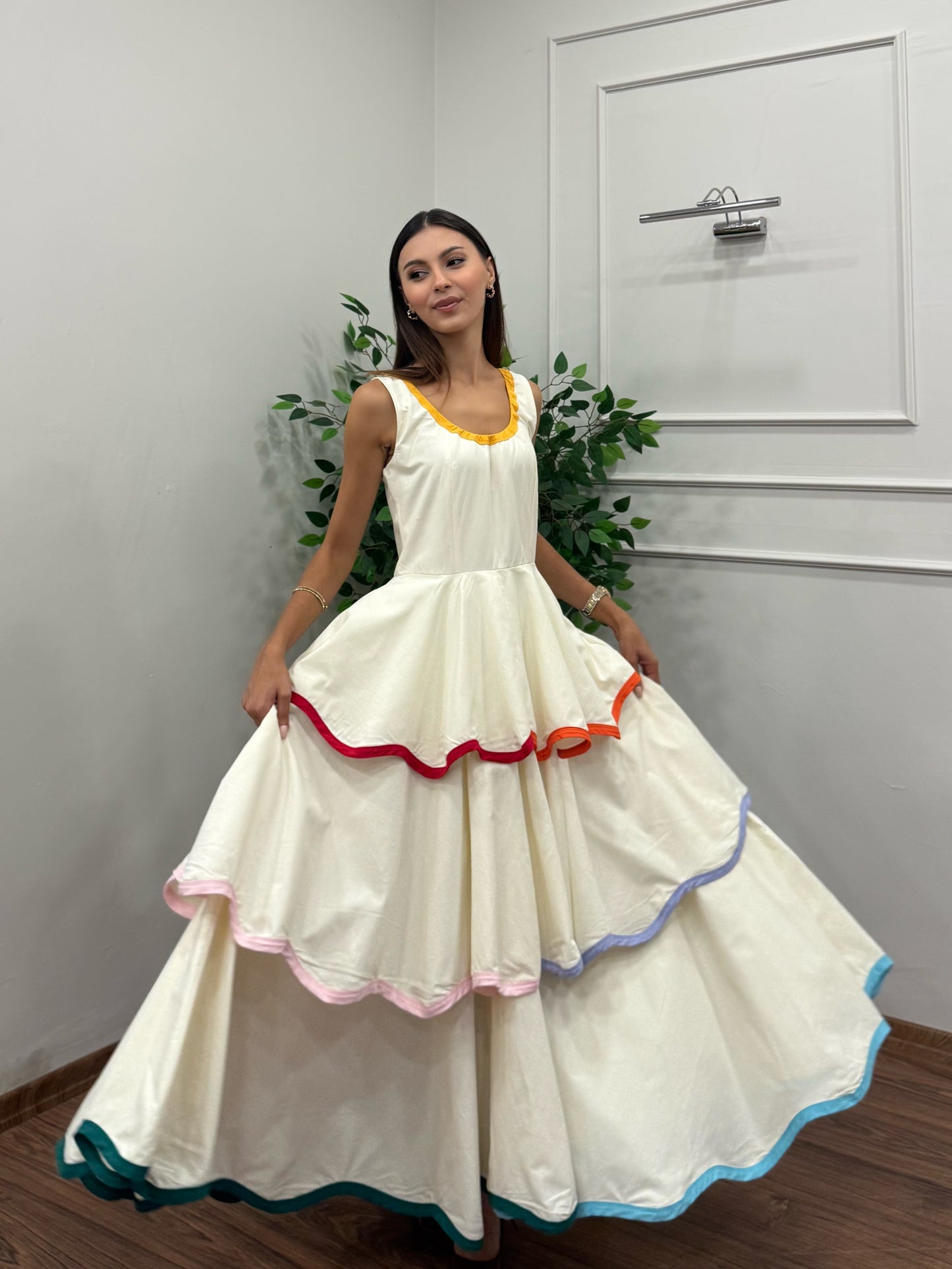 Ophalie Volanlı Elbise