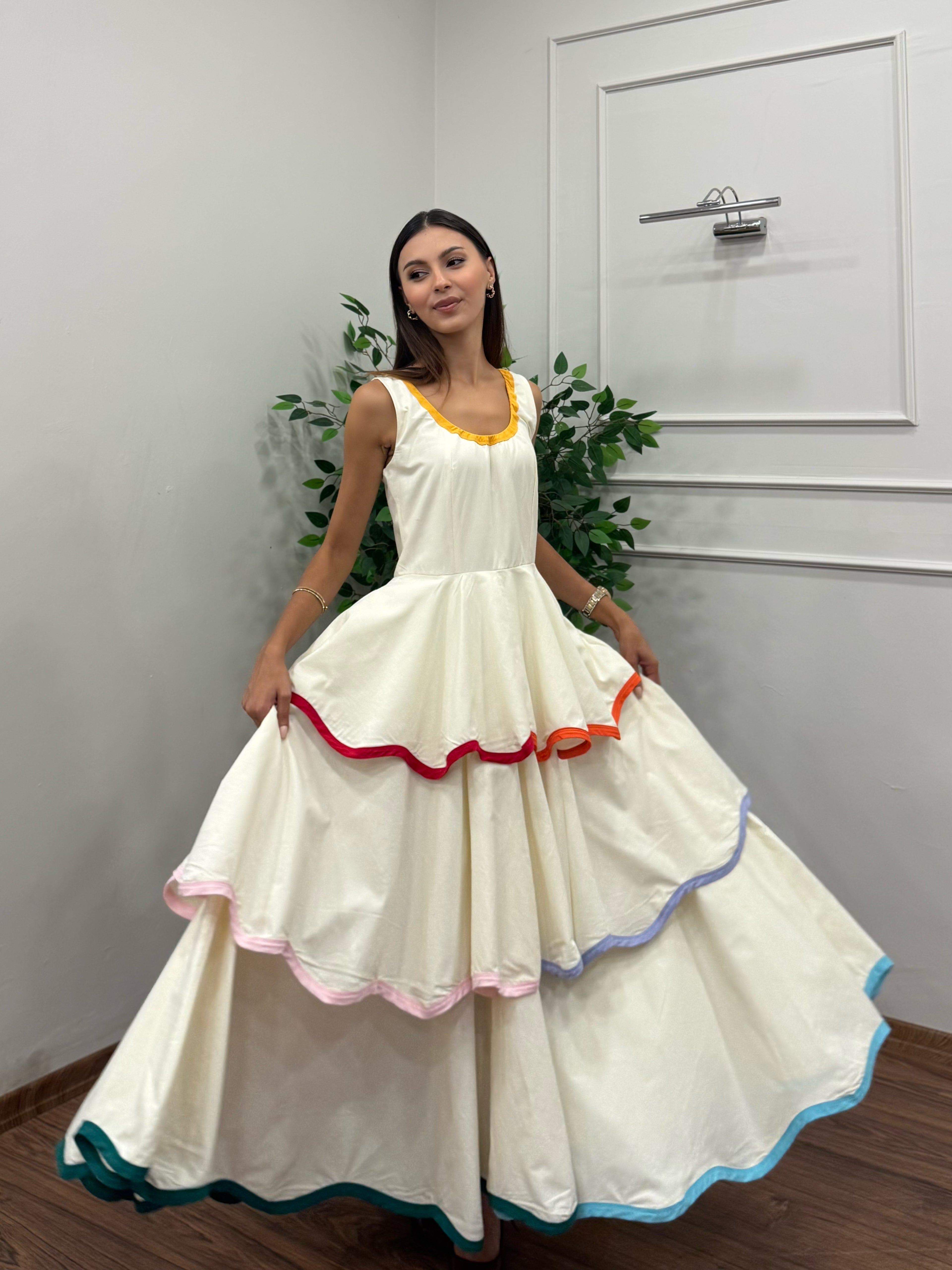 Ophalie Volanlı Elbise