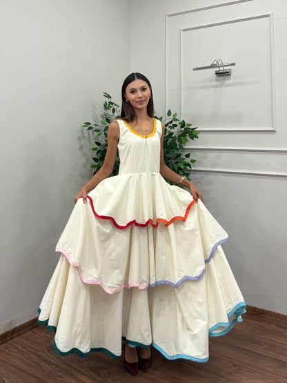 Ophalie Volanlı Elbise