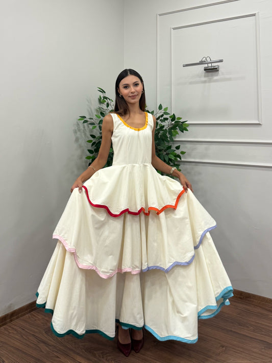 Ophalie Volanlı Elbise