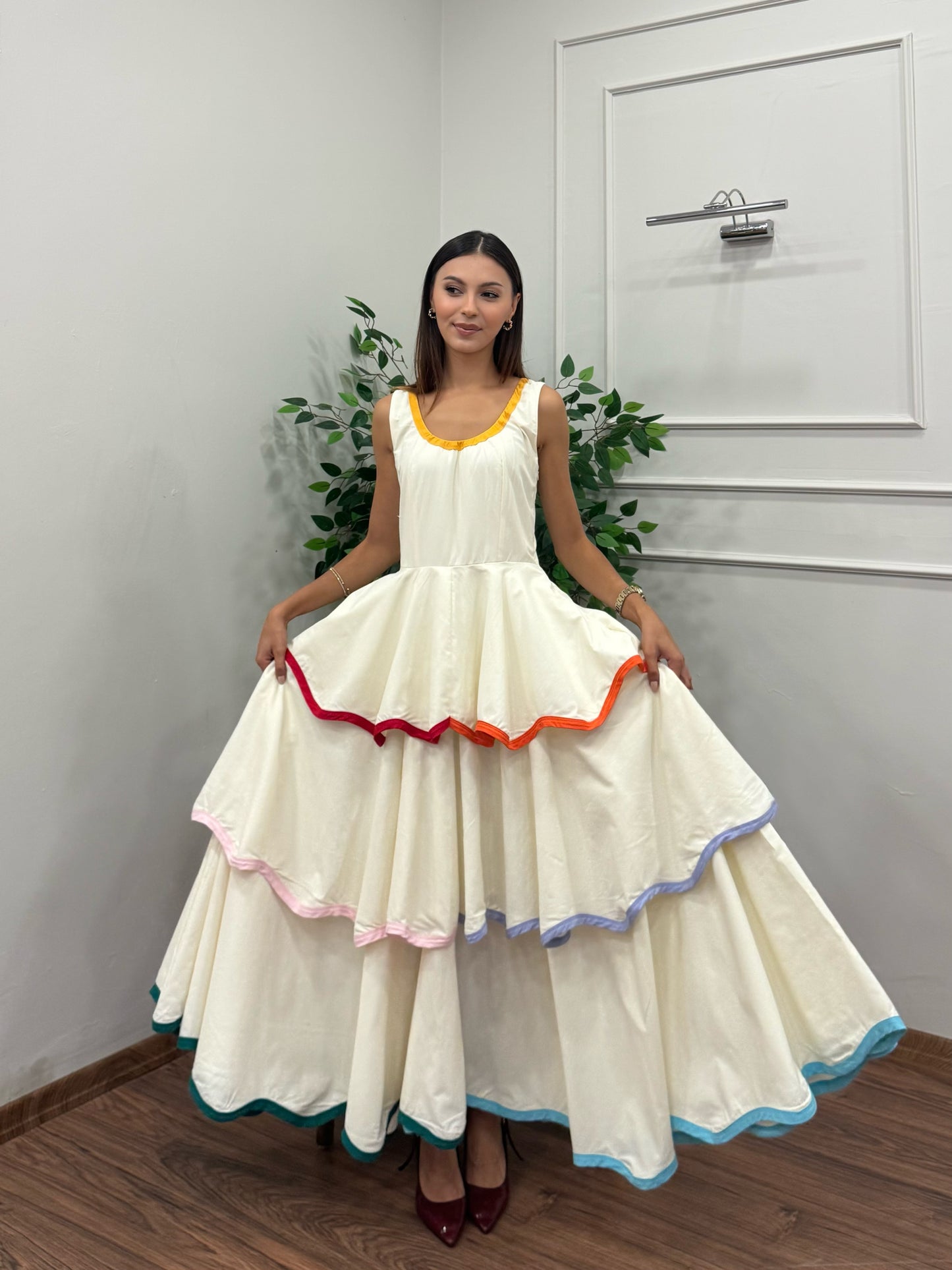 Ophalie Volanlı Elbise