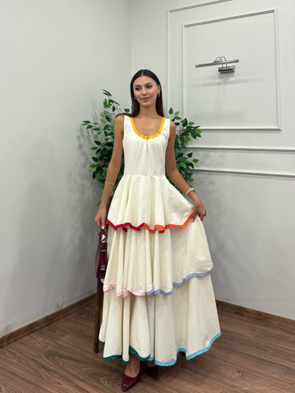 Ophalie Volanlı Elbise