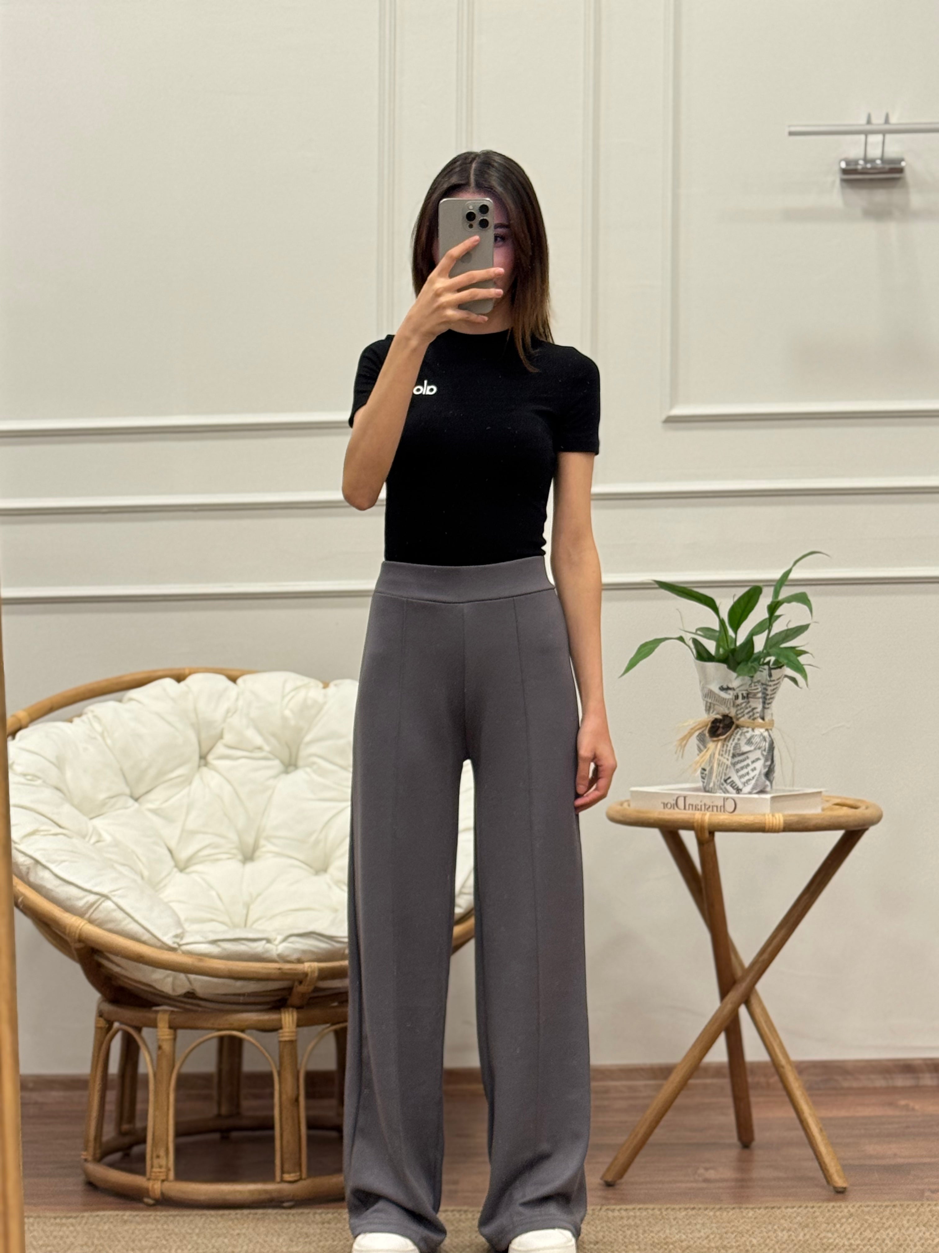 Modal Kumaş Alo Yoga İspanyol Gri Pantolon