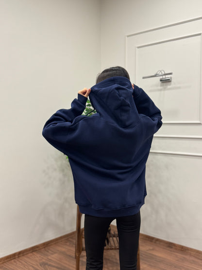 Lisa Kapüşonlu Lacivert Hoodie