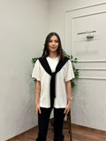 Tie Twst Model Bağlama Detay Siyah Bluz