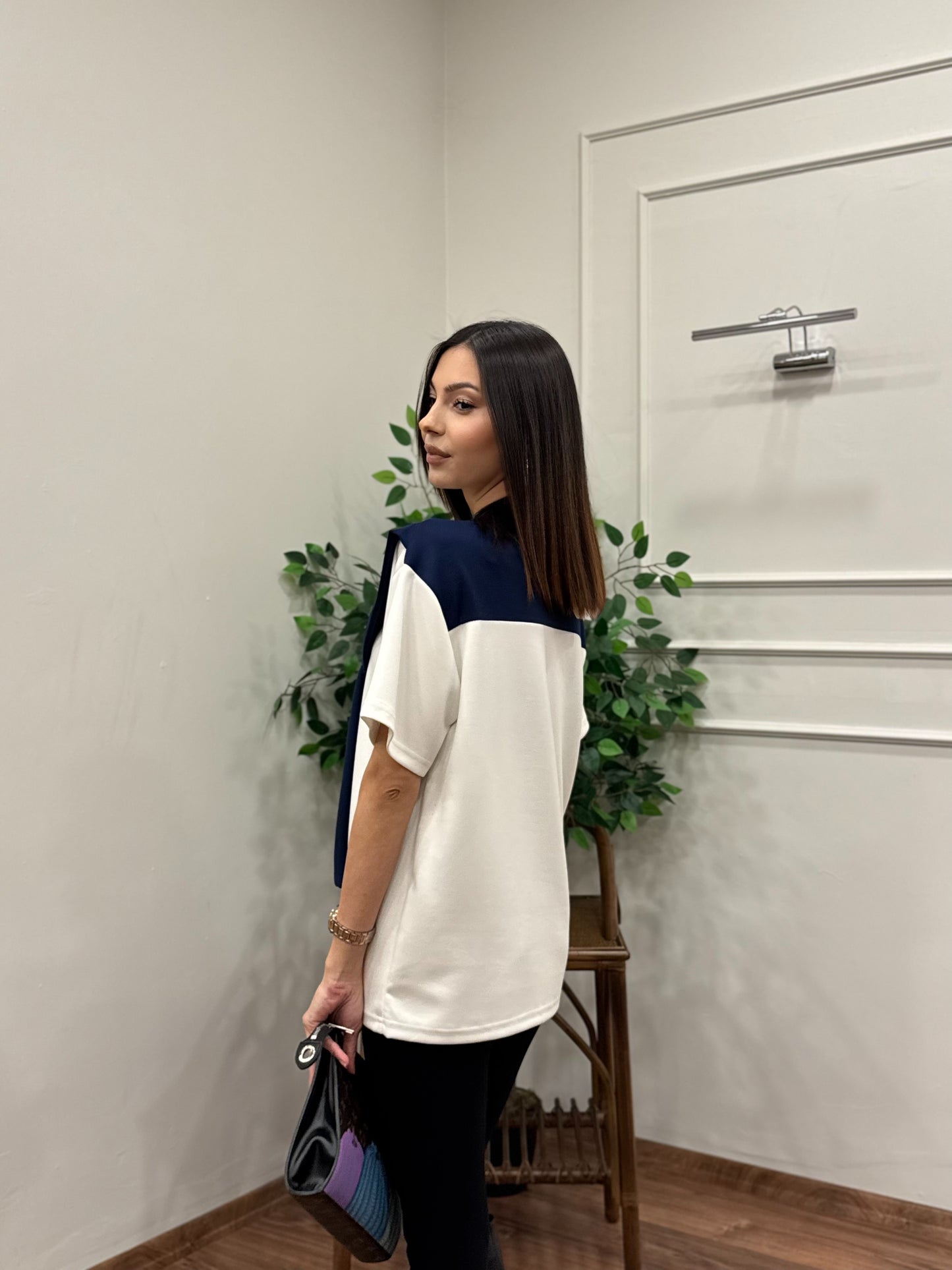 Tie Twst Model Bağlama Detay Lacivert Bluz