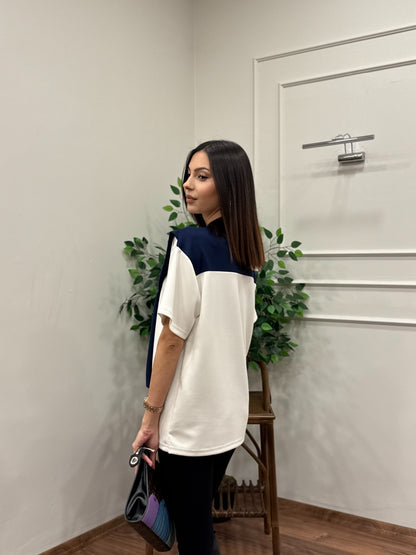 Tie Twst Model Bağlama Detay Lacivert Bluz