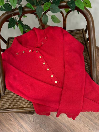 Cozy Triko Kırmızı Bluz