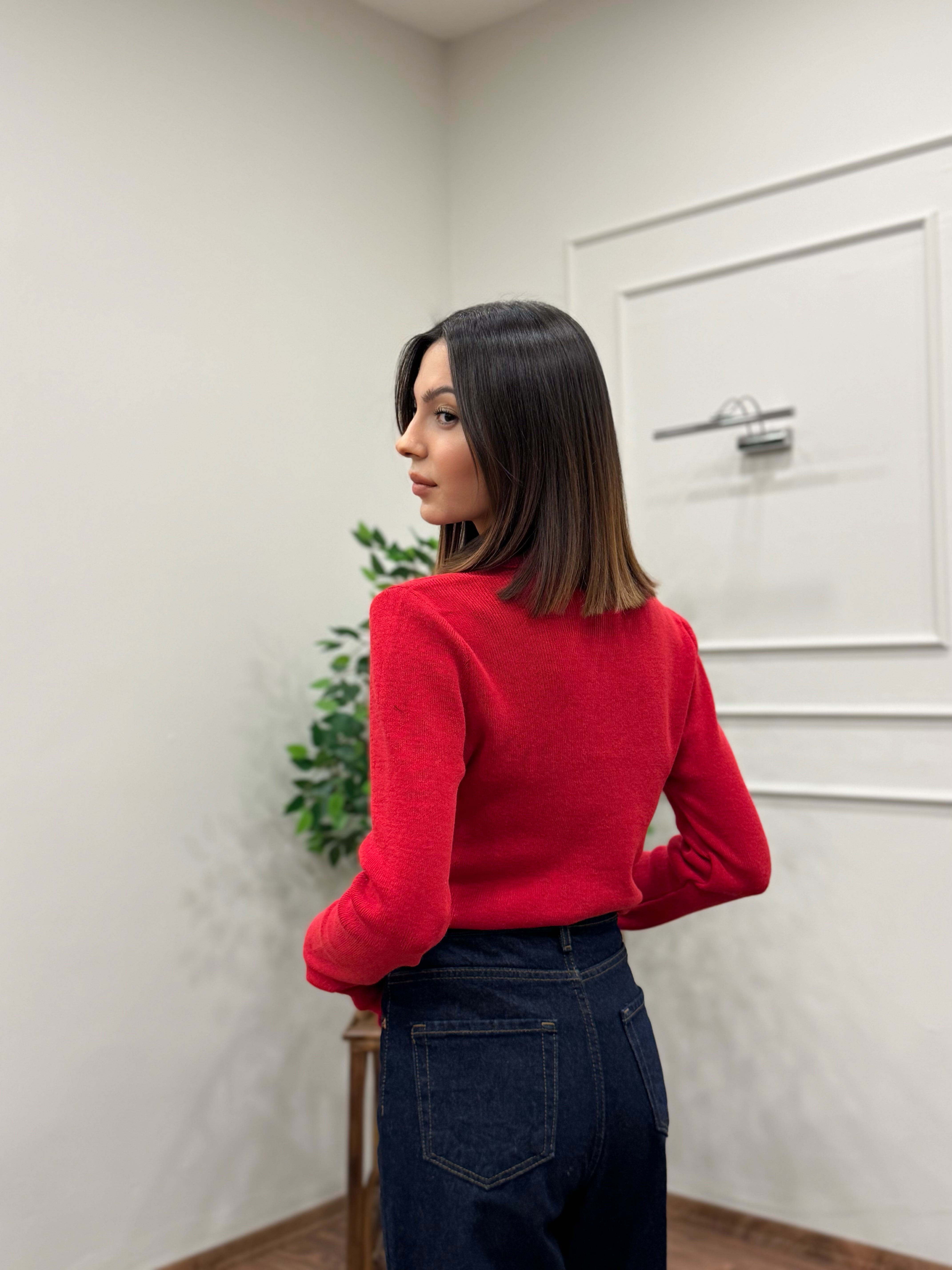 Cozy Triko Kırmızı Bluz